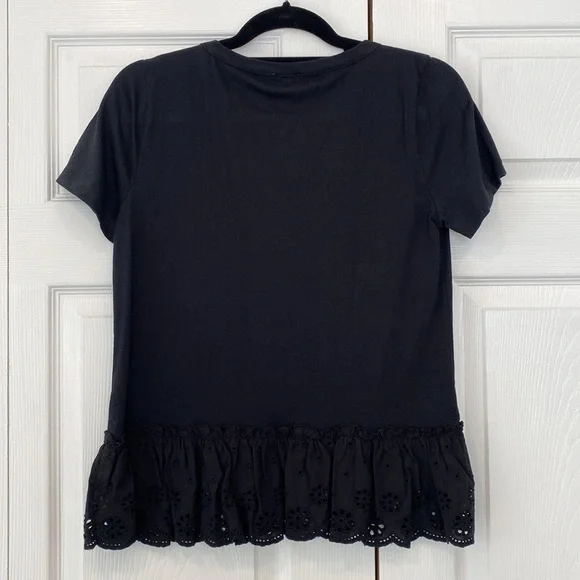 HP 🥳 NWT J. Crew top with eyelet ruffle on bottom - Picture 5 of 7